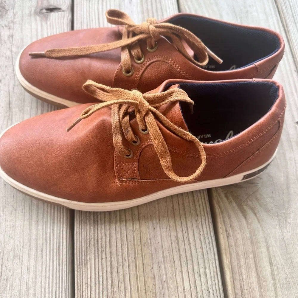 Jonsen Tan Leather Oxfords for Men